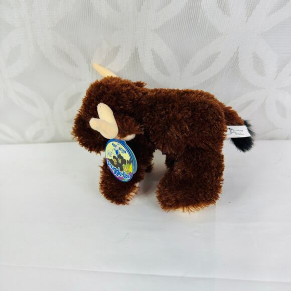 5 for $25| Purr-Fection Tyson Junior Snuggle Longhorn Mini Cow 7" Plush NWT - Picture 5 of 5
